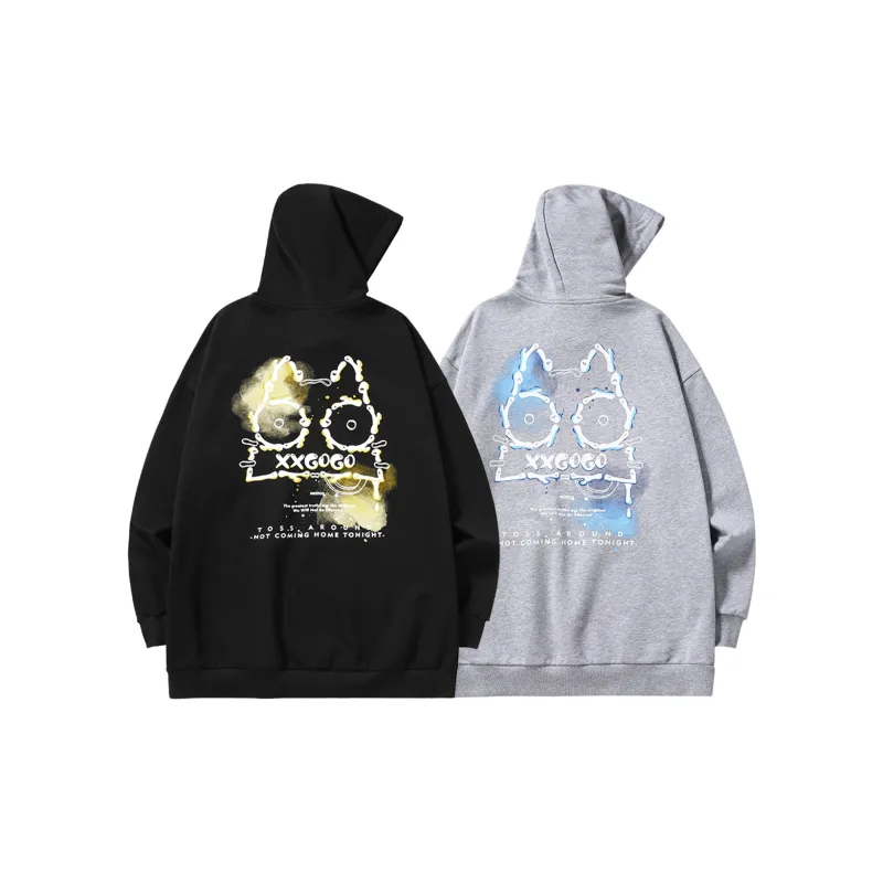 XXGOGO Sweatshirts Unisex 2 Pack Black+Gray-1
