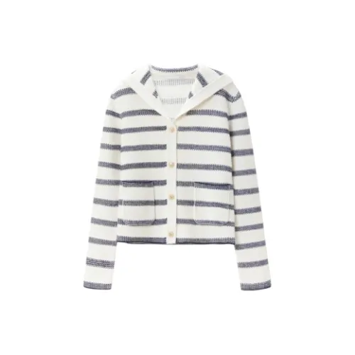 OVV Knitwear Women's Navy Blue Stripes A4