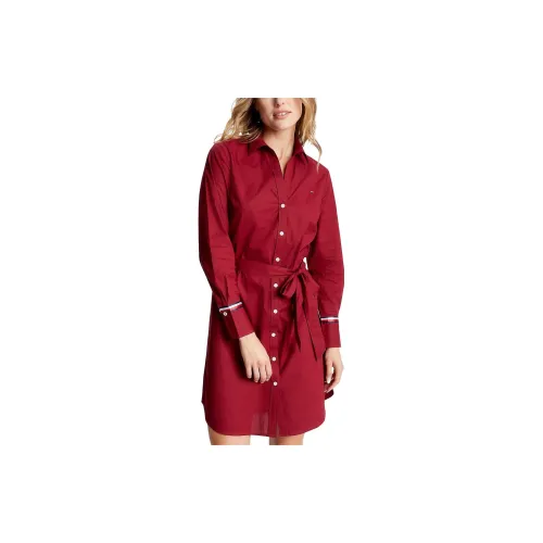 Tommy Hilfiger Long-Sleeved Dresses Women's Red