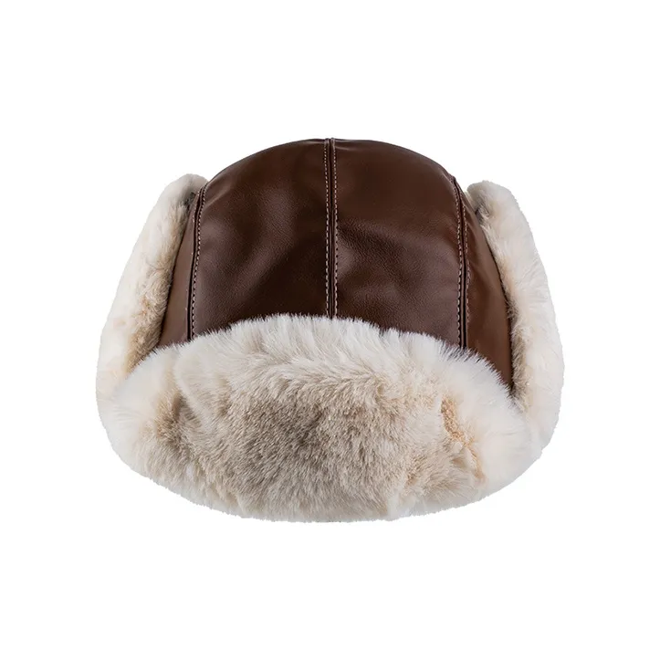 FREE RABBITⅡ Leather Trapper Hats Unisex-5