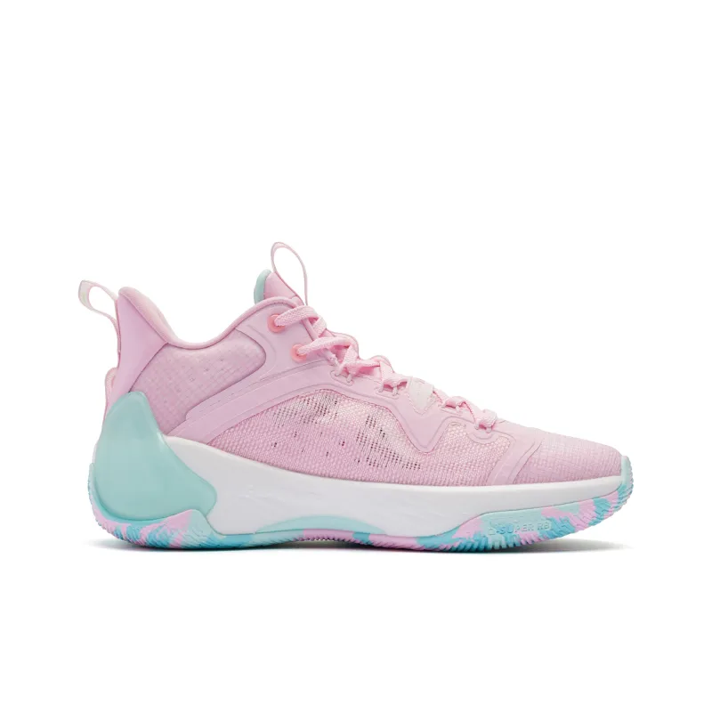 QIAODAN Poison Tooth Pro SE Basketball Shoes Men Low Top Pink-2