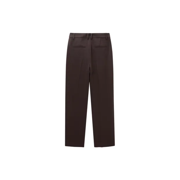 OVV Casual Pants Women's Dark Brown Solid Color C2-1