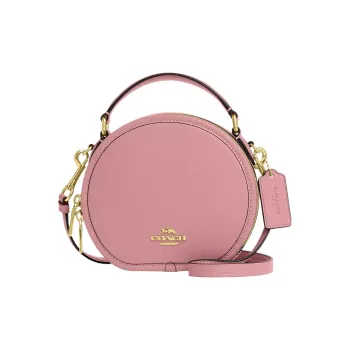 COACH Canteen High-Quality Pebbled Leather Handbag Shoulder Bag Crossbody Bag Small Size Women's Pink