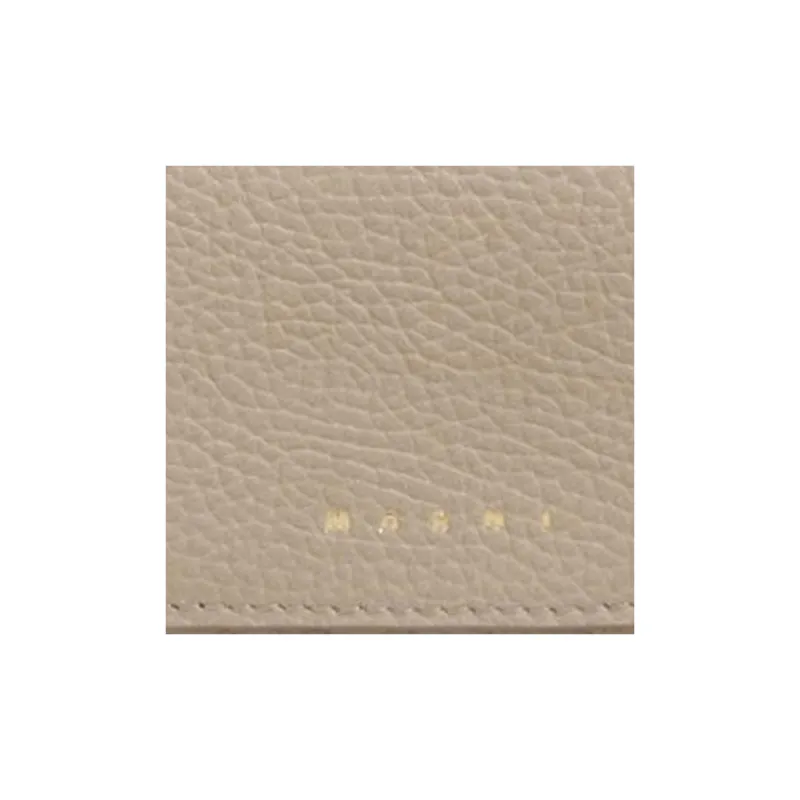 MARNI Venice Calfskin Wallet Regular Women's Light Camel & Spherical Green-5