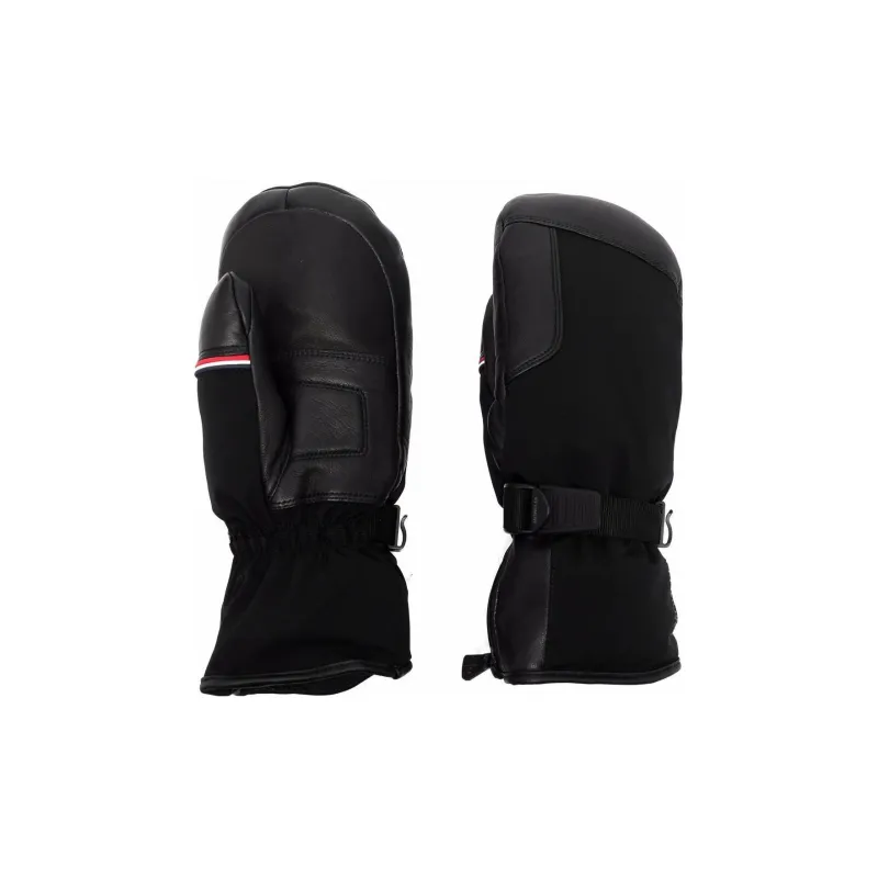 Moncler Lambskin Polyamide Elastane Polyester Cotton Gloves Women's Black-0