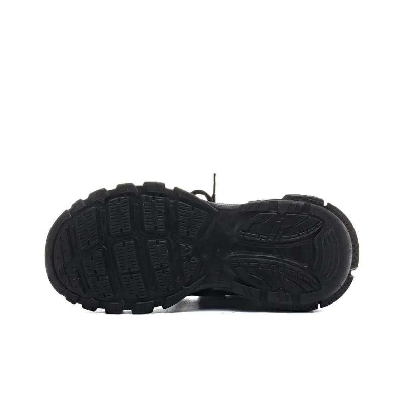 Warrior Warrior Height Increasing Wear Resistant Slip Resistant Low Top Chunky Sneakers Women's Black-4