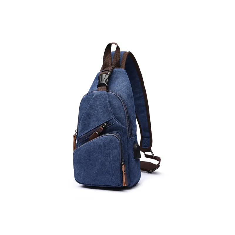 Slazenger Canvas With Microfiber Leather Canvas Bag Sling Bag Men's Multicolor-8