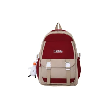 Deli Bear Nylon Backpack Regular Women's Black/Red/Khaki/Blue