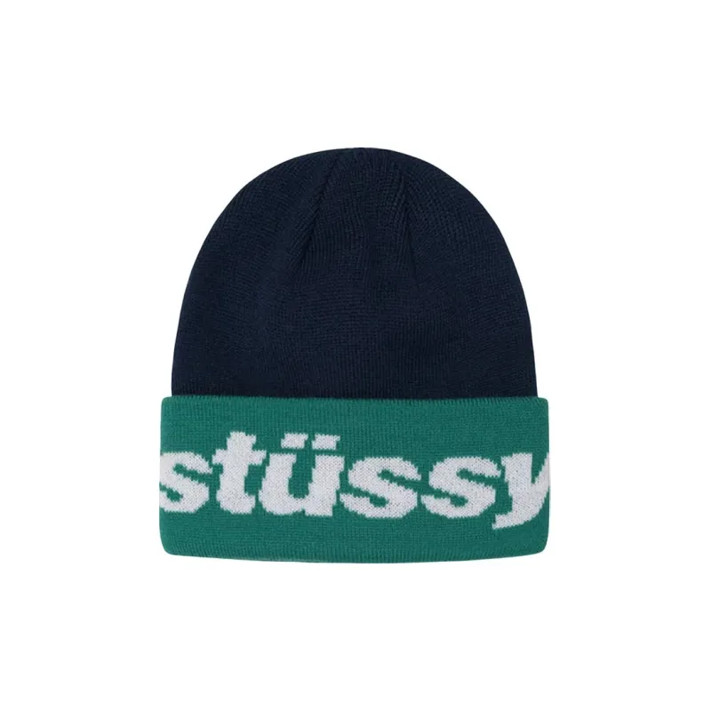 Stussy Helvetica Jacquard Beanie-0