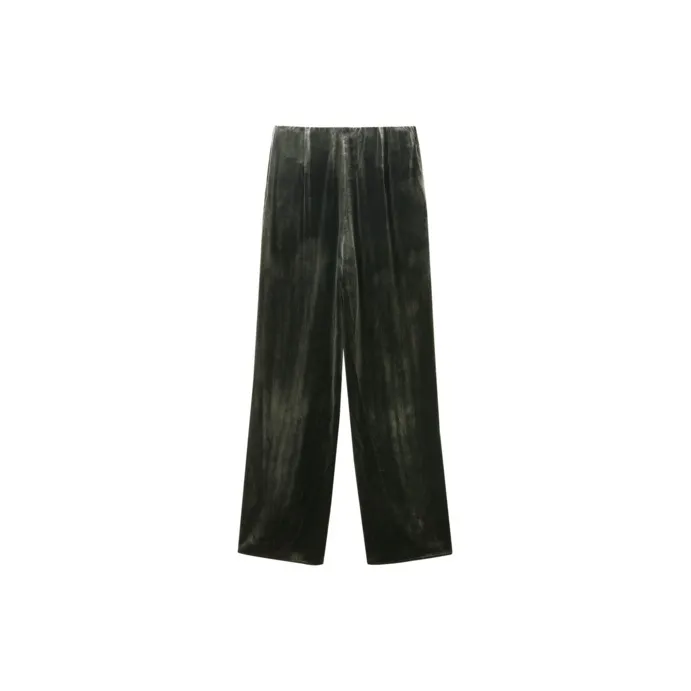 OVV Casual Pants Women's Gray Green Solid Color B7-1