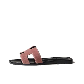 HERMES Oran Slide Slippers Women's Rose