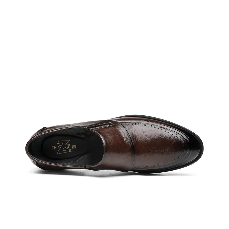 CHINT Dress Shoes Men Low Top Black-3