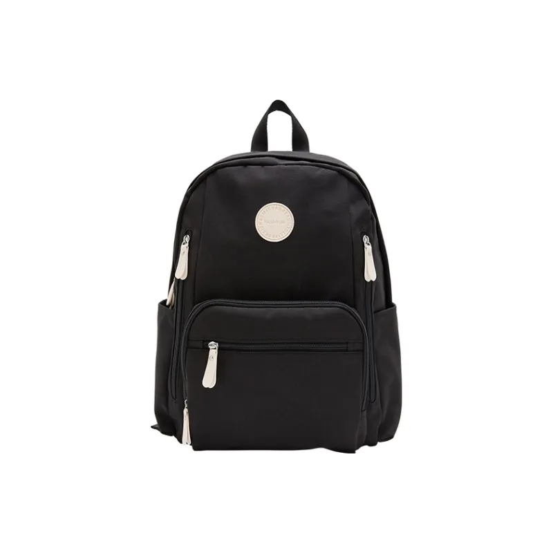 SEM/R Polyester Laptop Backpack Medium Size Unisex Ecru/Purple-5