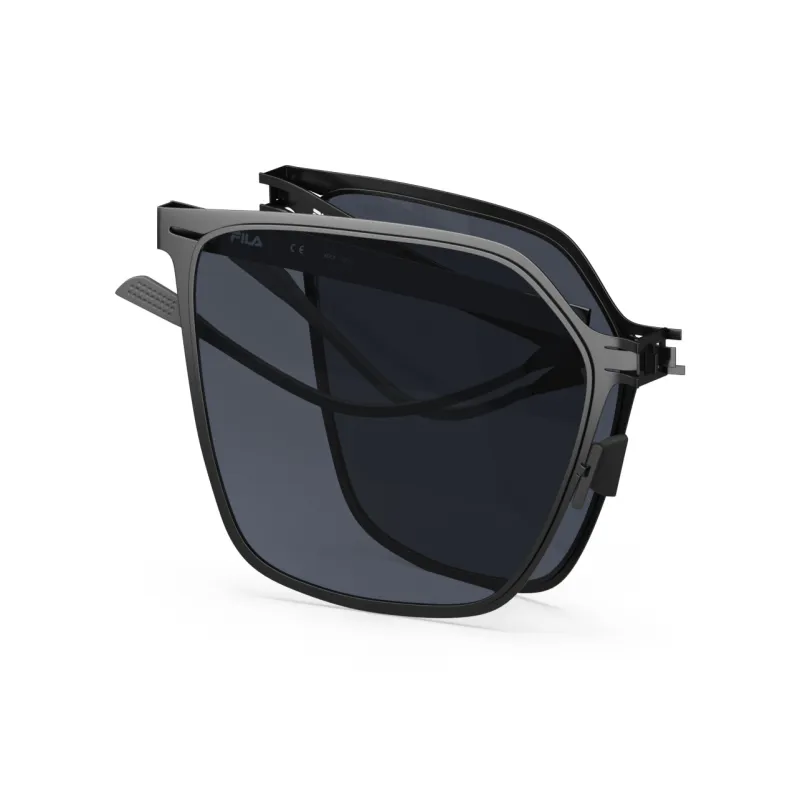 FILA Alloy Square Sunglasses Unisex Stone Gray, Coconut Brown, Starry Blue-11