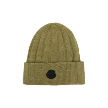 Moncler Logo Patch Knitted Beanie