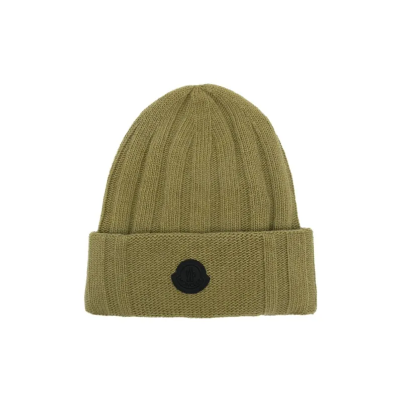 Moncler Logo Patch Knitted Beanie-0