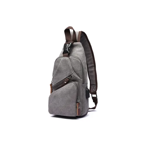 Slazenger Canvas With Microfiber Leather Canvas Bag Sling Bag Men's Multicolor