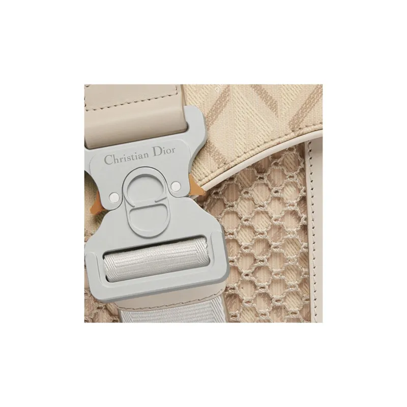 DIOR Canvas Saddle Bag Shoulder Bag Crossbody Bag Fanny Pack Sling Bag Men's Natural-3