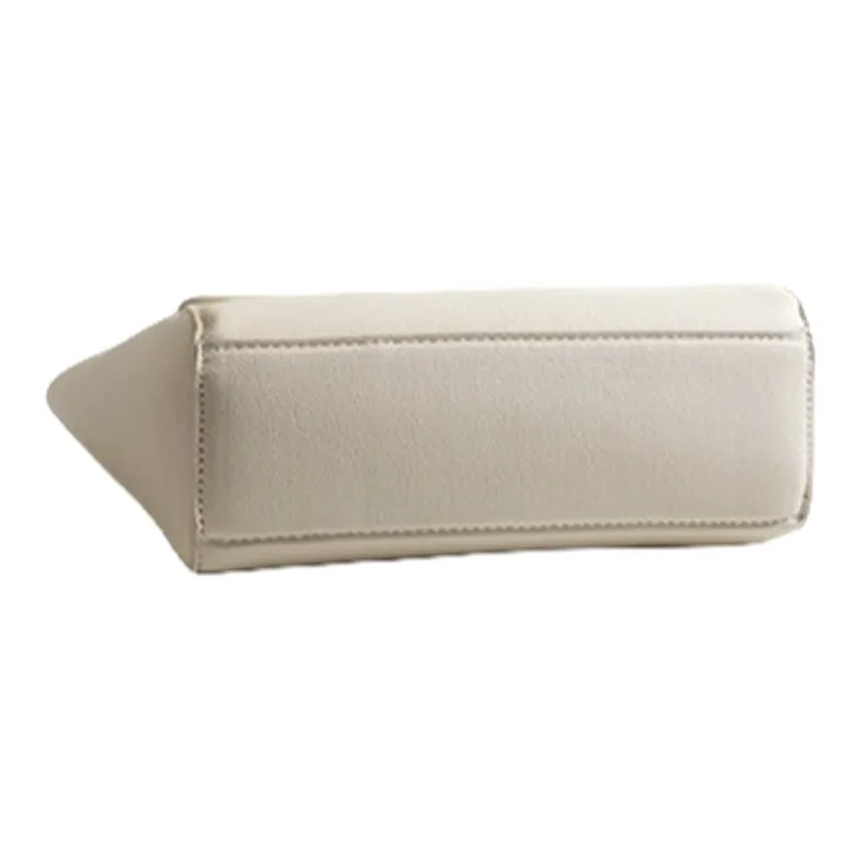 NOMK PU Kelly Bag, Combo Bag, Shoulder Bag, Crossbody Bag, Handbag Regular Women's White-7