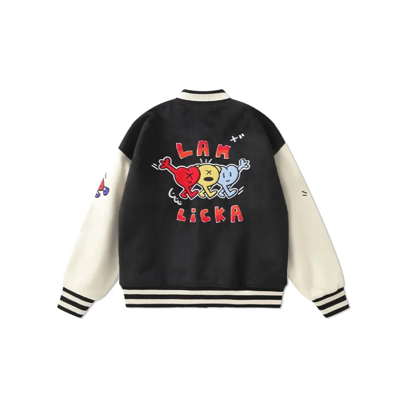 LAMLICKA Baseball Jerseys Unisex Black-1