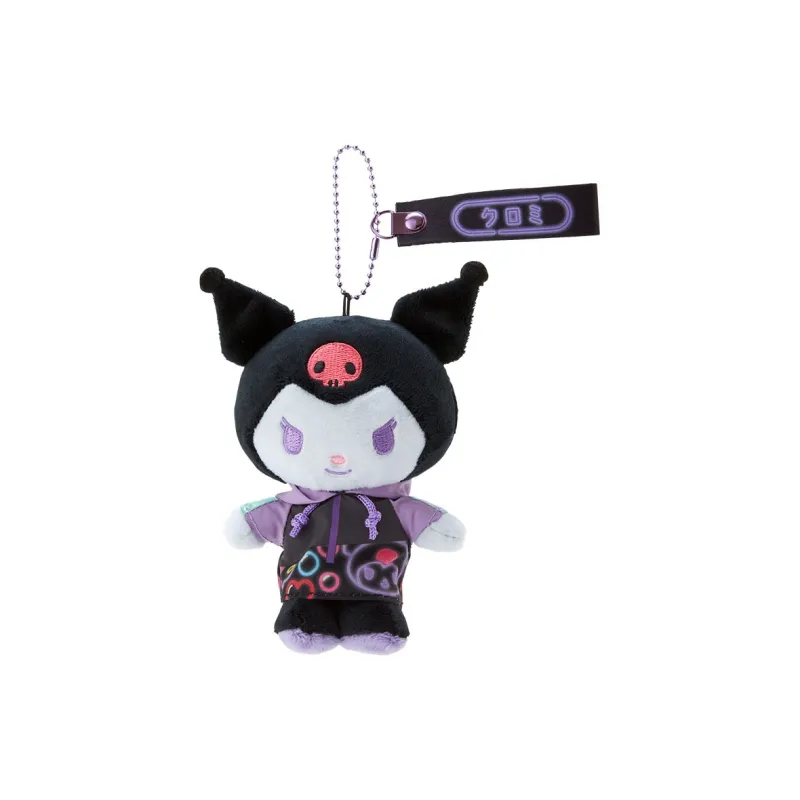 Sanrio Kulomi Kuromi Neon Light Collection Dolls Plush Pendant 15cm Height-1