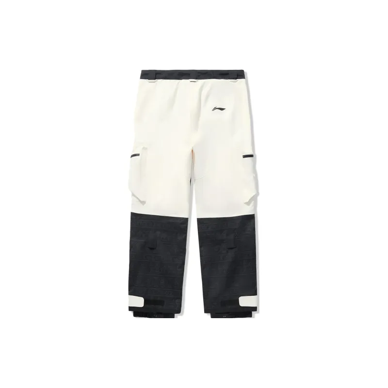 LiNing Sports Ski Pants Unisex Black White-1