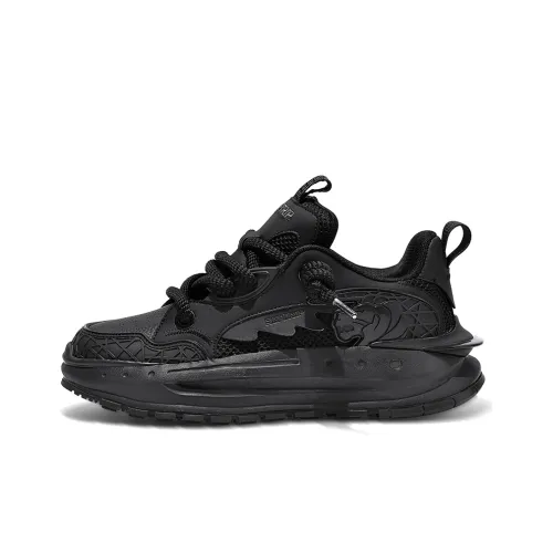 SK.TRIP Low Top Chunky Sneakers Unisex Jet Black