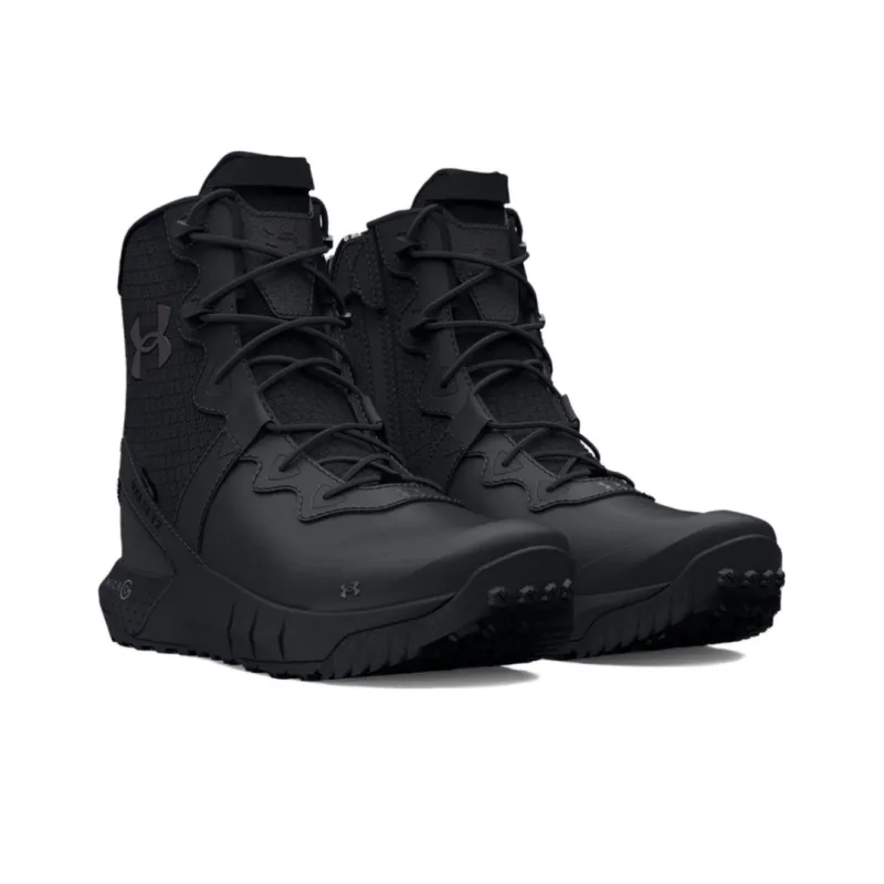 Under Armour Micro G Valsetz Leather Waterproof Zip Tactical Boots 'Black'-2