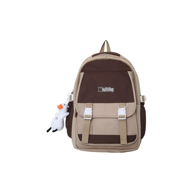 Deli Bear Nylon Backpack Regular Women's Black/Red/Khaki/Blue-7