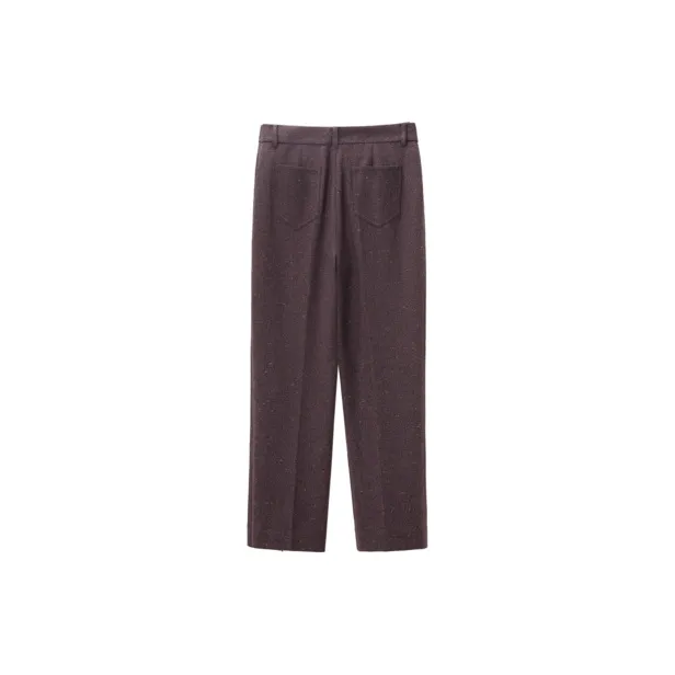OVV Suit Trousers Women's Dark Red Solid Color A3-1