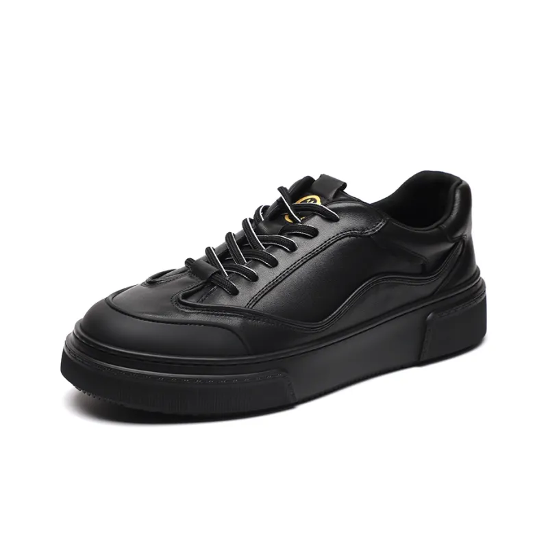 CHARRIOL Water-Resistant Height Increasing Low-Top Skateboard Shoes 4.5cm Men's Black-1