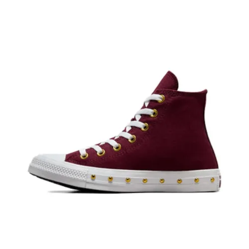 Converse Anti-Slip And Wear-Resistant Breathable High-Top Canvas Shoes Women's Burgundy