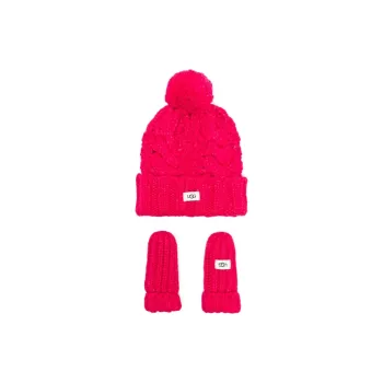 UGG Chunky-knit Beanie And Mitten Set Set Of Two