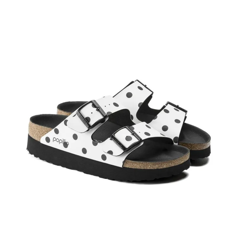 Birkenstock Slide Slippers Women's White Black-2