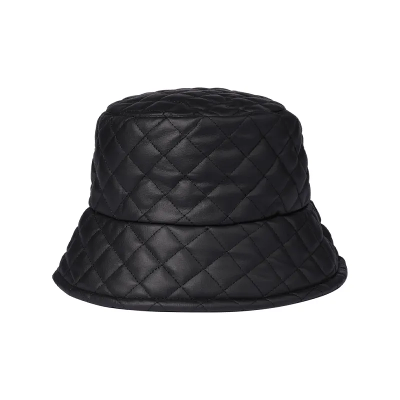 AGOVSKI Synthetic Leather Bucket Hats Women's-0