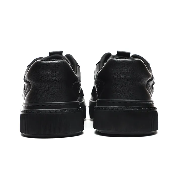 CHARRIOL Water-Resistant Height Increasing Low-Top Skateboard Shoes 4.5cm Men's Black-5