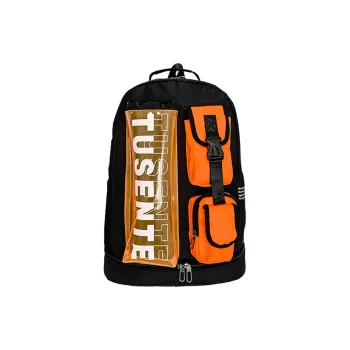 Aito Badminton Racket Bags 2 Pcs Pack Sports Backpack Black Orange Unisex Independent Shoe Compartment