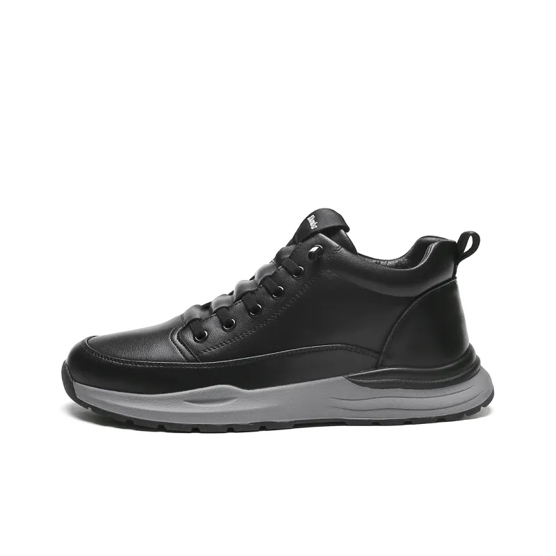 SOBB Low Top Skateboard Shoes 3.3cm Men's Black-0