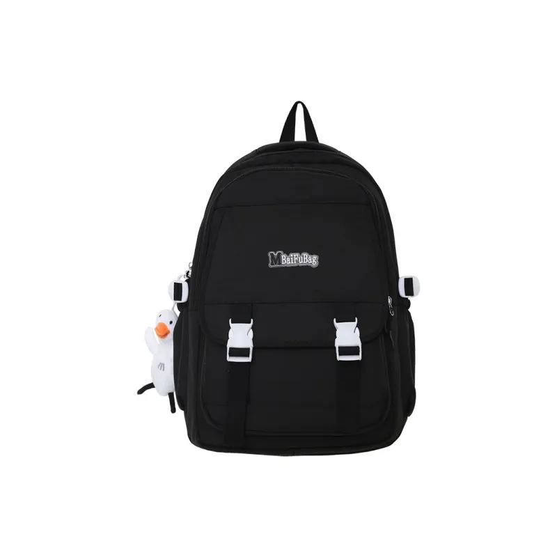 Deli Bear Nylon Backpack Regular Women's Black/Red/Khaki/Blue-17