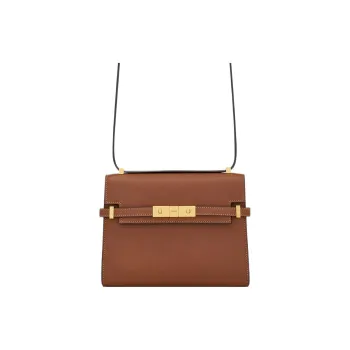 SAINT LAURENT Calfskin Crossbody Bag Shoulder Bag Women's Brick Red