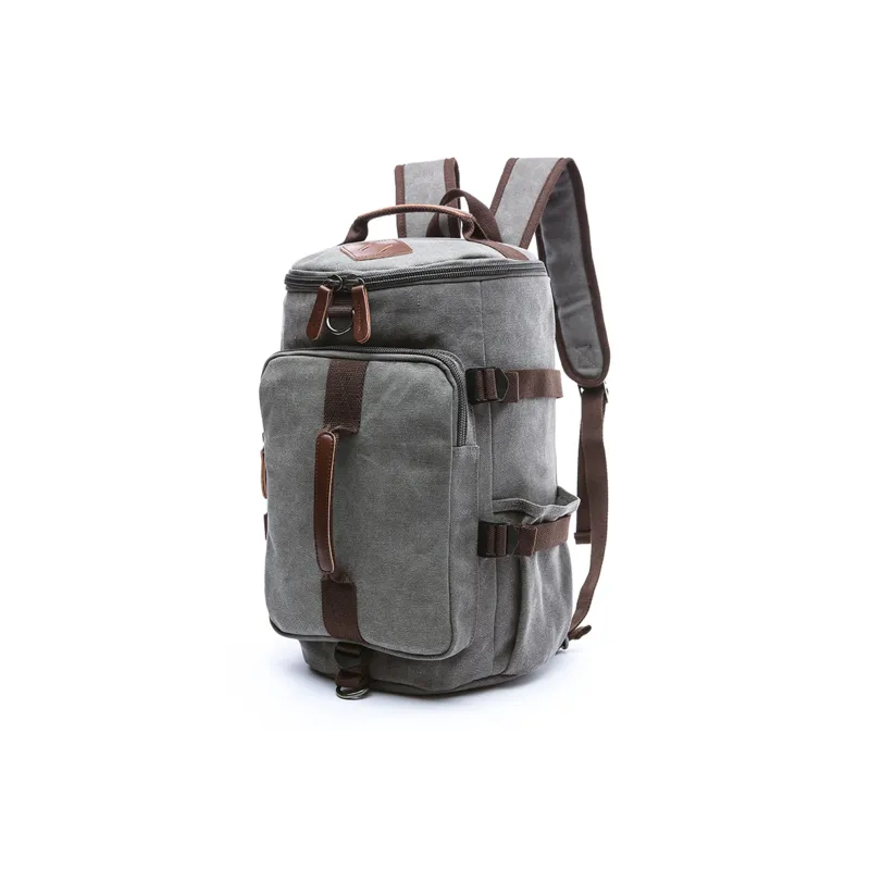 Slazenger Canvas Computer Backpack Shoulder Bag Handbag Regular Men's Black/Gray/Khaki/Army Green/Dark Blue/Coffee-5
