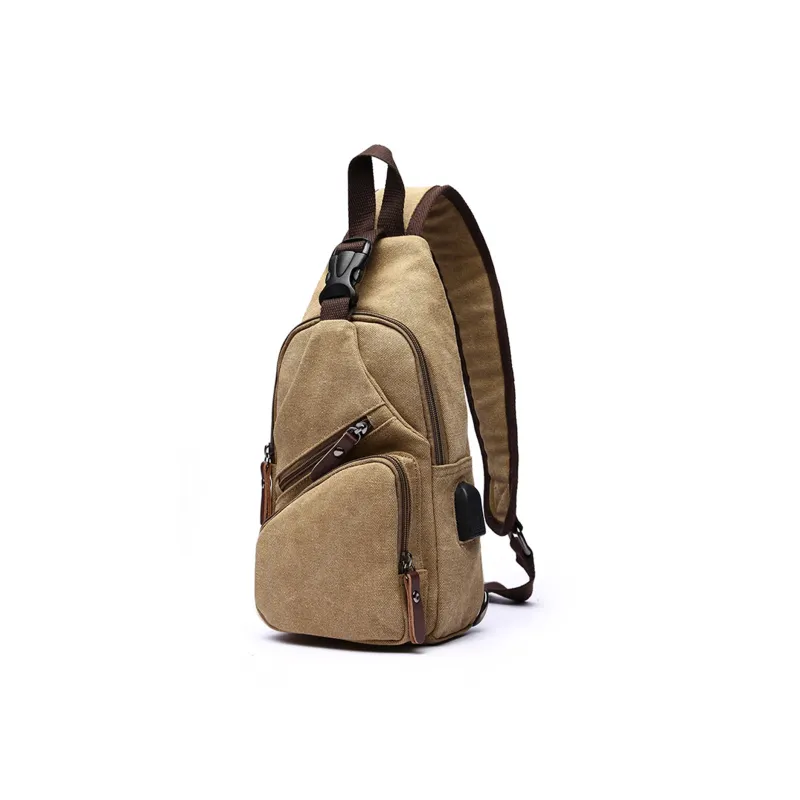 Slazenger Canvas With Microfiber Leather Canvas Bag Sling Bag Men's Multicolor-16