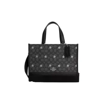 COACH Dempsey Leather Tote Bag Shopping Bag Handbag Shoulder Bag Large Size Women's Gray
