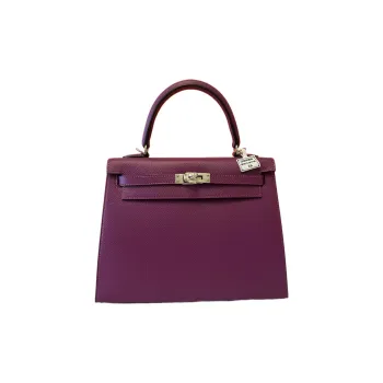 HERMES Kelly Fjord Leather Calfskin Kelly Bag Handbags Regular Women's Nasturtium Purple