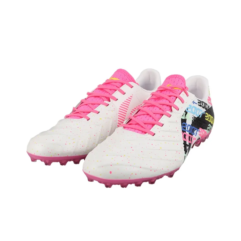 LiNing Jin TF Rubber Broken Studs Firm Ground Artificial Ground Cushioning Lightweight Soccer Shoes Men's Colorful Pink-2