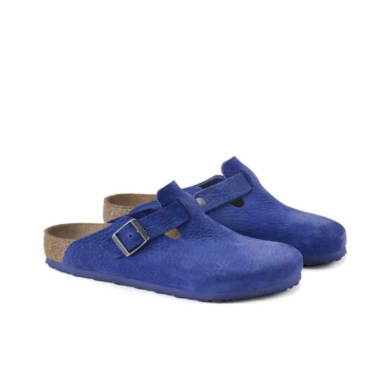 Birkenstock Boston Nubuck Leather Indigo Blue-2