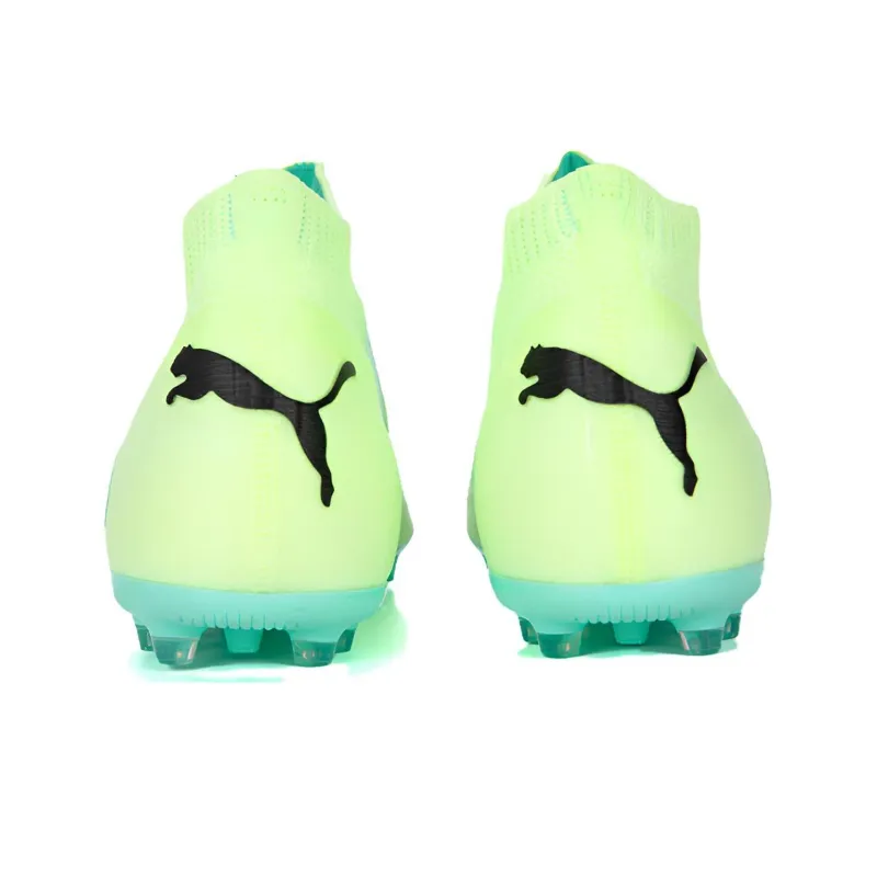 PUMA Future MG Rubber Short Studs Artificial Ground Cushioning Wear Resistant Soccer Shoes Men's Blue Green-1