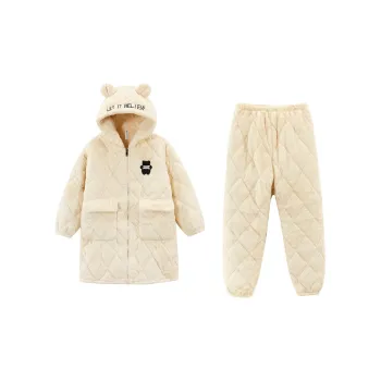 QINZUIMAO Home Suit Women's Fragrant Brown White