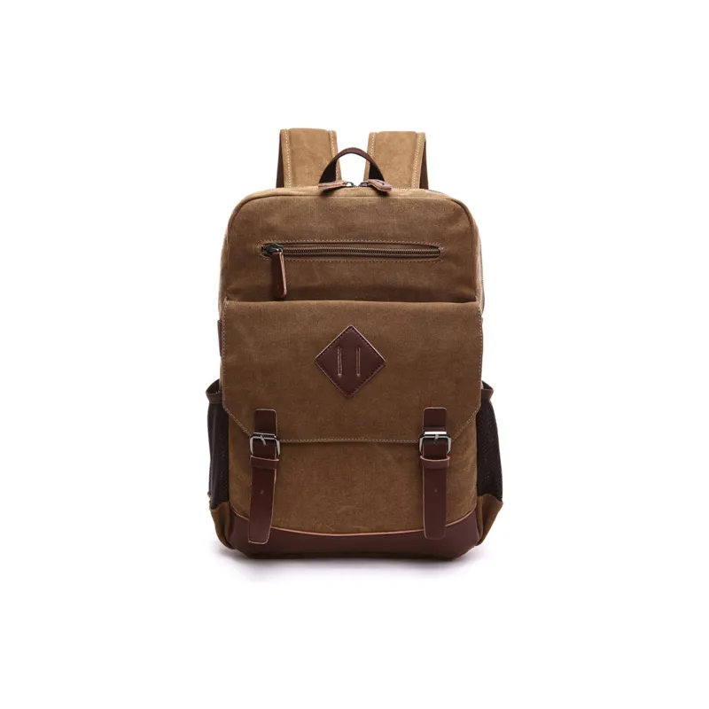 Slazenger Canvas With Leather 15.6 Inch Laptop Backpack Regular Unisex Multicolor-12