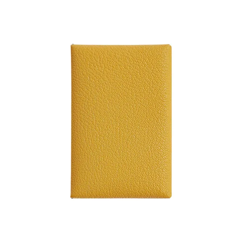 HERMES Calvi Mysore Goat Skin Wallet, Coin Purse, Card Holder Regular Women's Sunshine Gold & Frida Blue-0